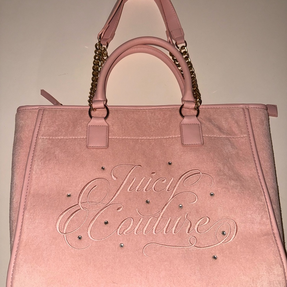 Juicy Couture Blush Pink Tote with Gold Chain